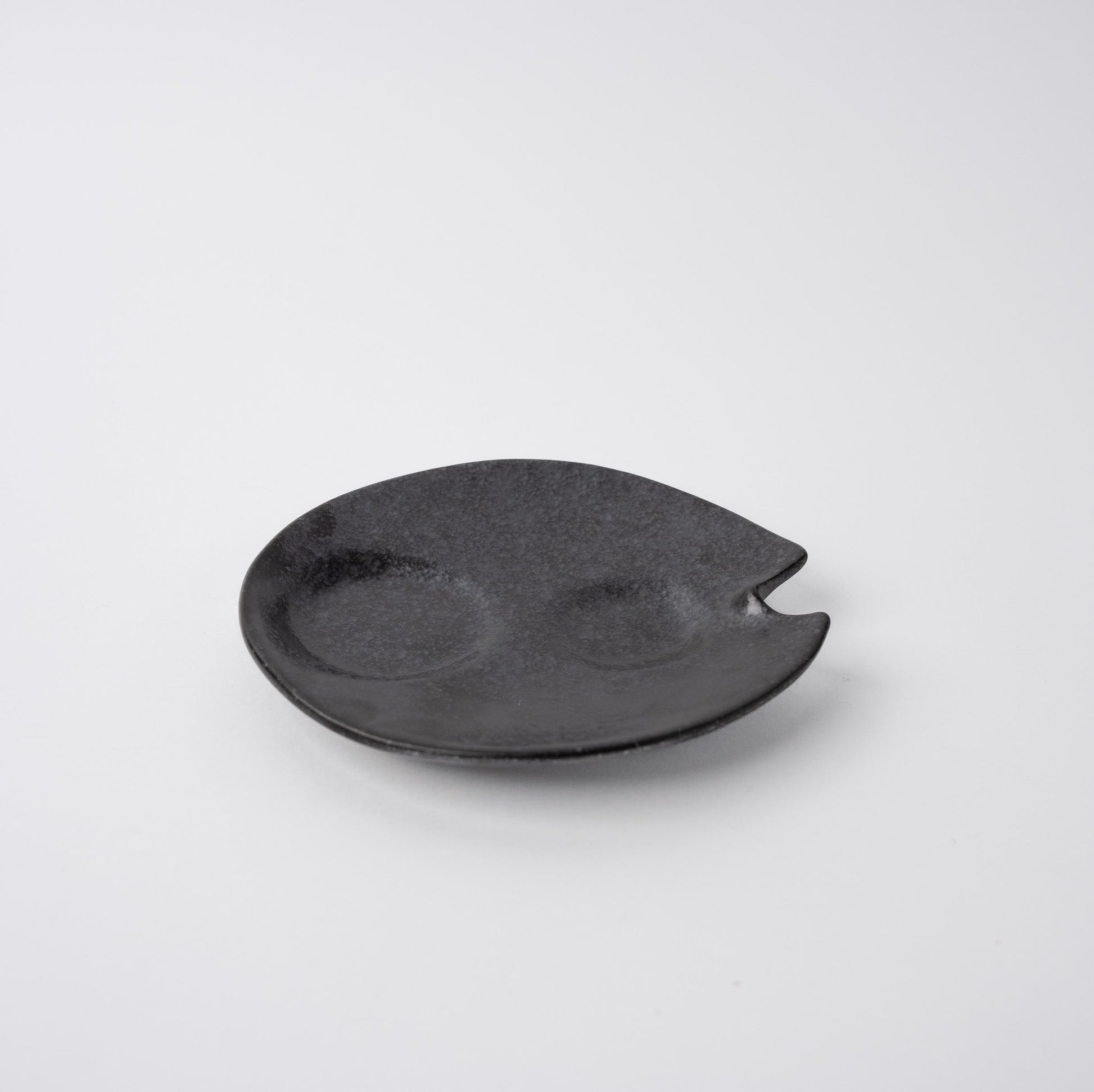 Plate Dimpled 15cm Craft Black Glaze