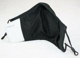 Face Mask Reusable Cotton Cloth Fabric w 2 Pm2.5 Perfect Fit Adjustable Black