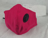 Face Mask Reusable Cotton Cloth Fabric w 2 Pm2.5 Perfect Fit Adjustable Pink
