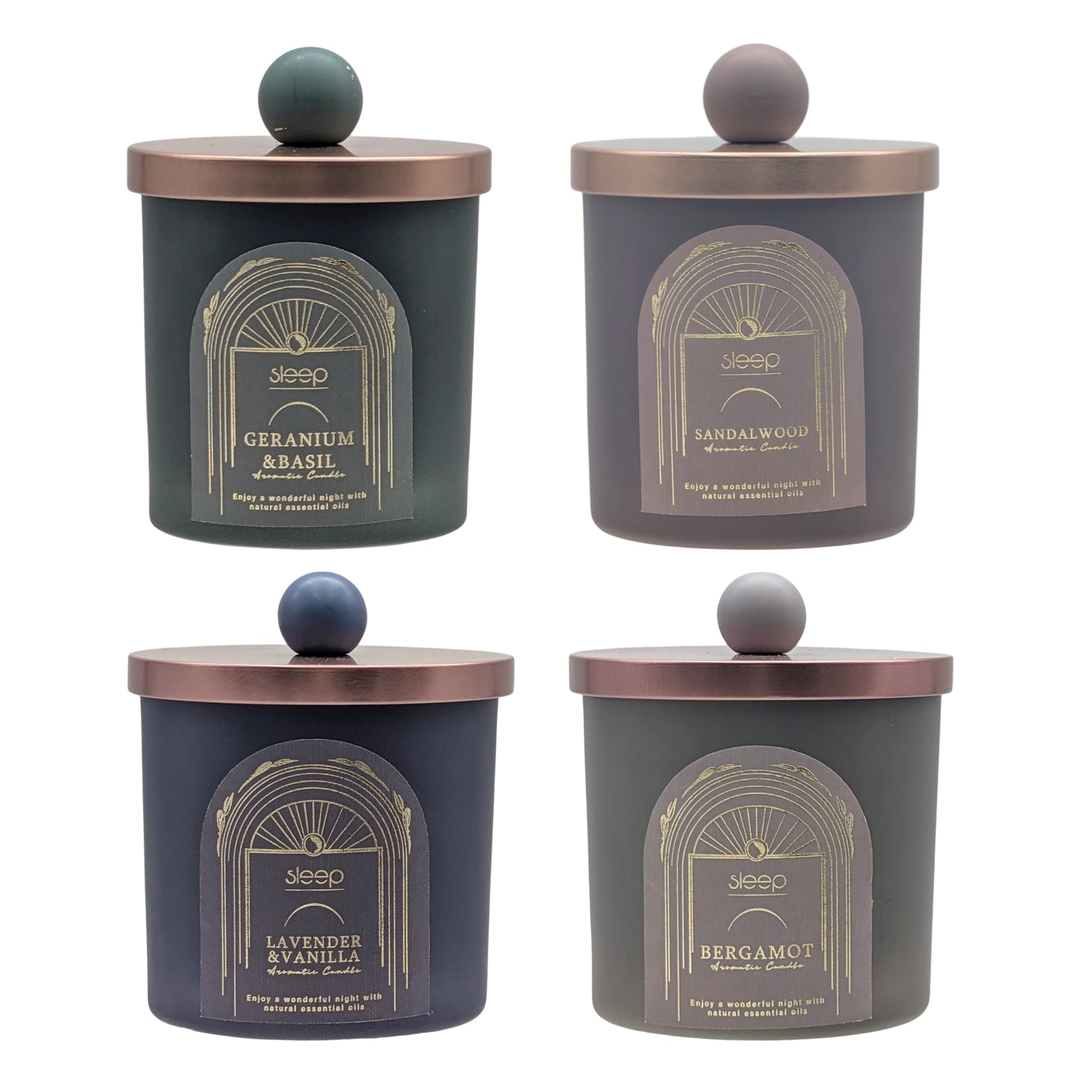 bulk 12 Arabian Nights Scented Glass Candle w Lid Assort 10x10cm