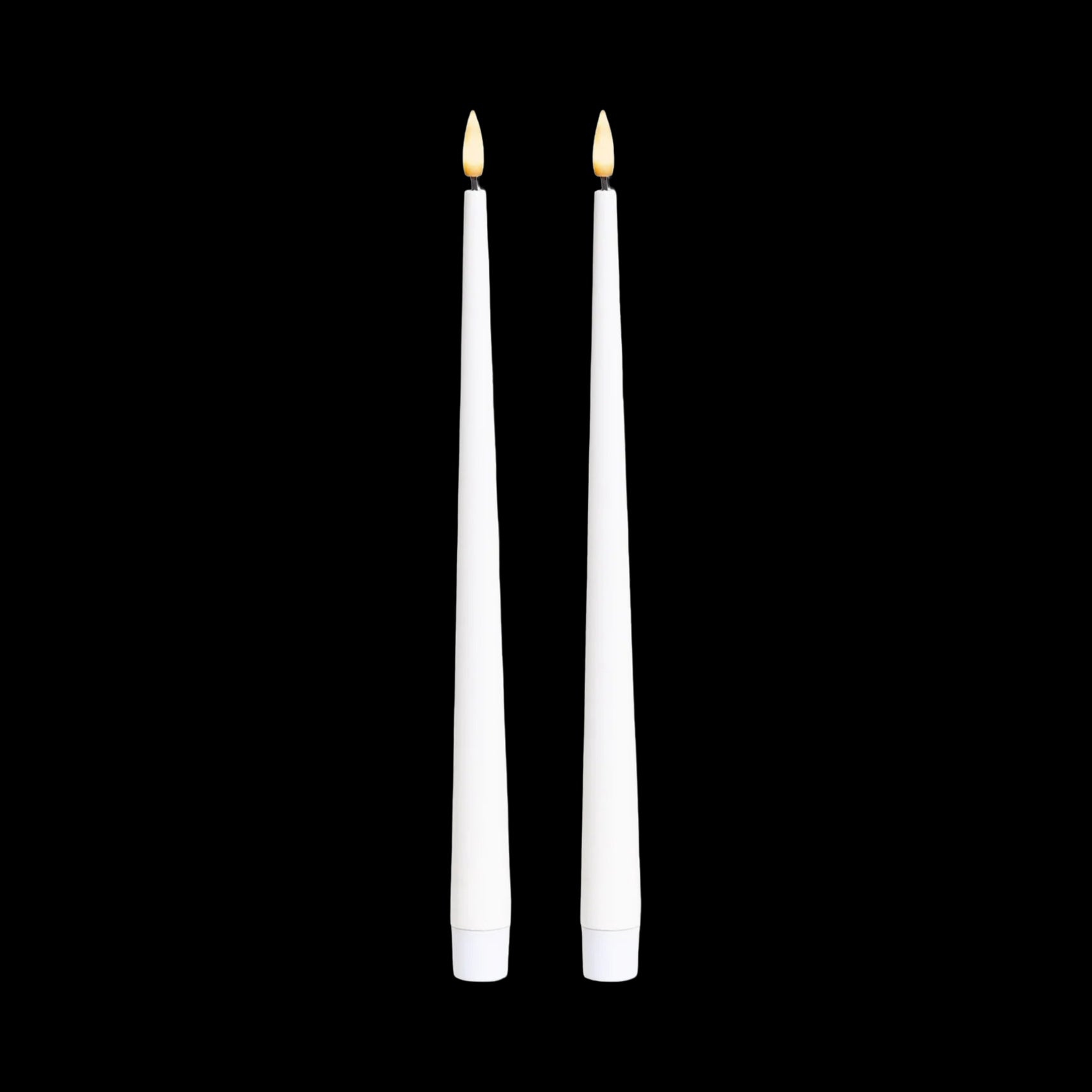 bulk 24 Led Tappered Dinner Candle White 24cm