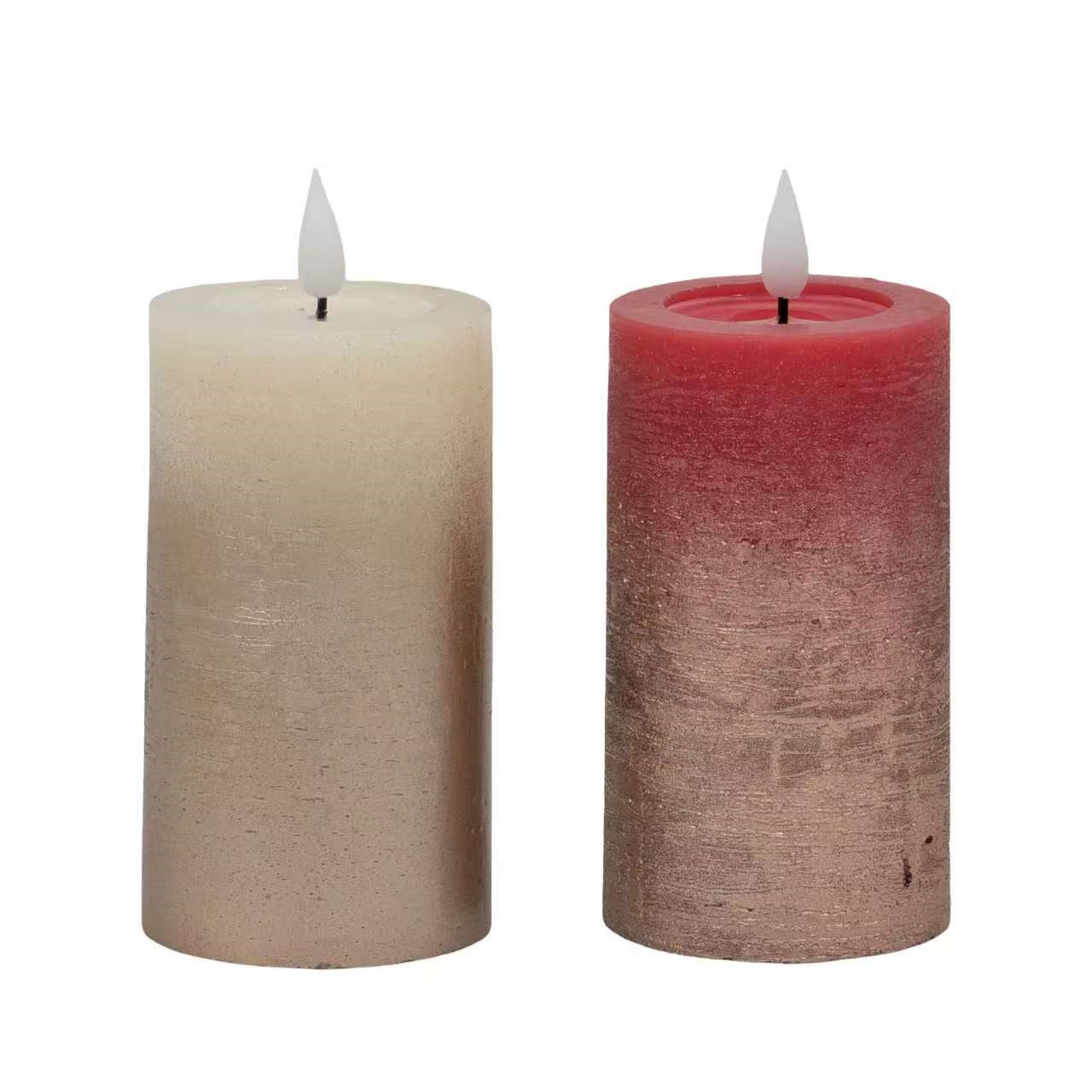 bulk 24 Led Gold Splash Taper Candle Asst 10cm