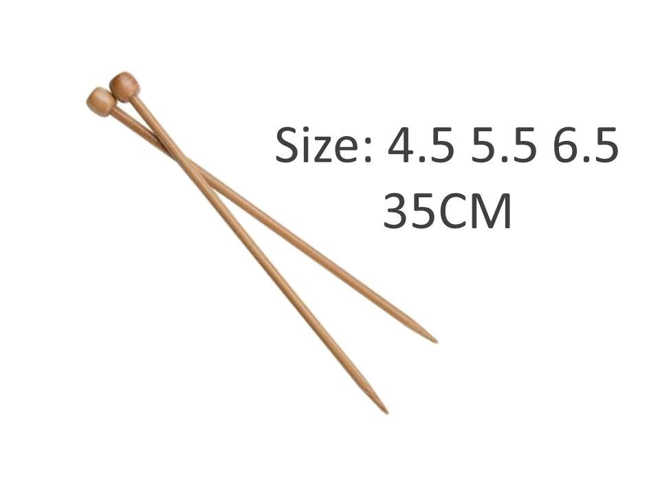 bulk 24 Bamboo Knitting Needle Size 4.5mm 5.5mm 6.5mm