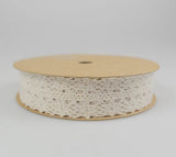 bulk 48 3m Cotton Lace Ribbon 28mm w Assort Display Box