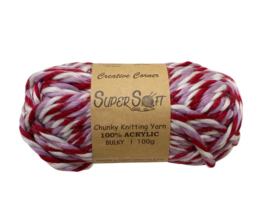 bulk 12 Berry Chunky Super Soft Knitting Yarn