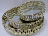 Set 3 Mirror Metal Tray 34x6cm
