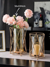 Gold Decorative Candle Holder Lantern 22cm