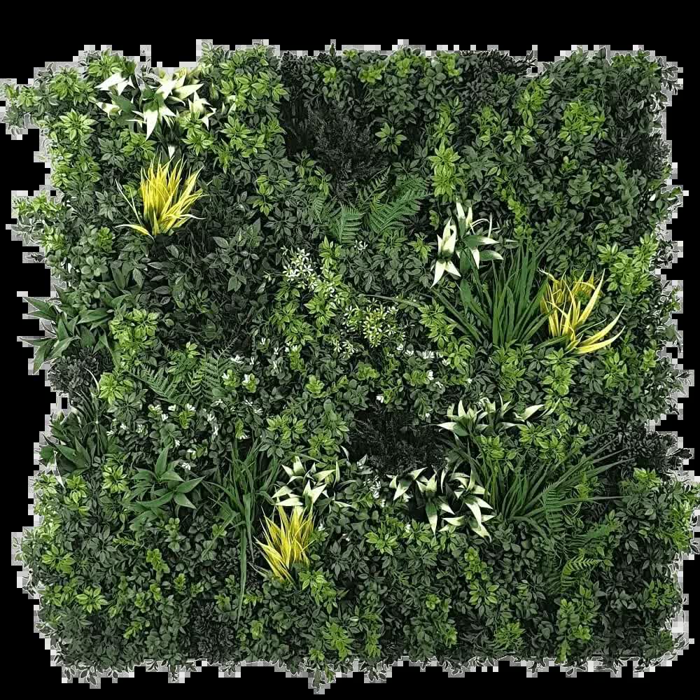 Green Forest Bespoke Commercial Grade Metal Backed Vertical Garden / Green Wall UV Resistant 1m x 1m Fire Retardant