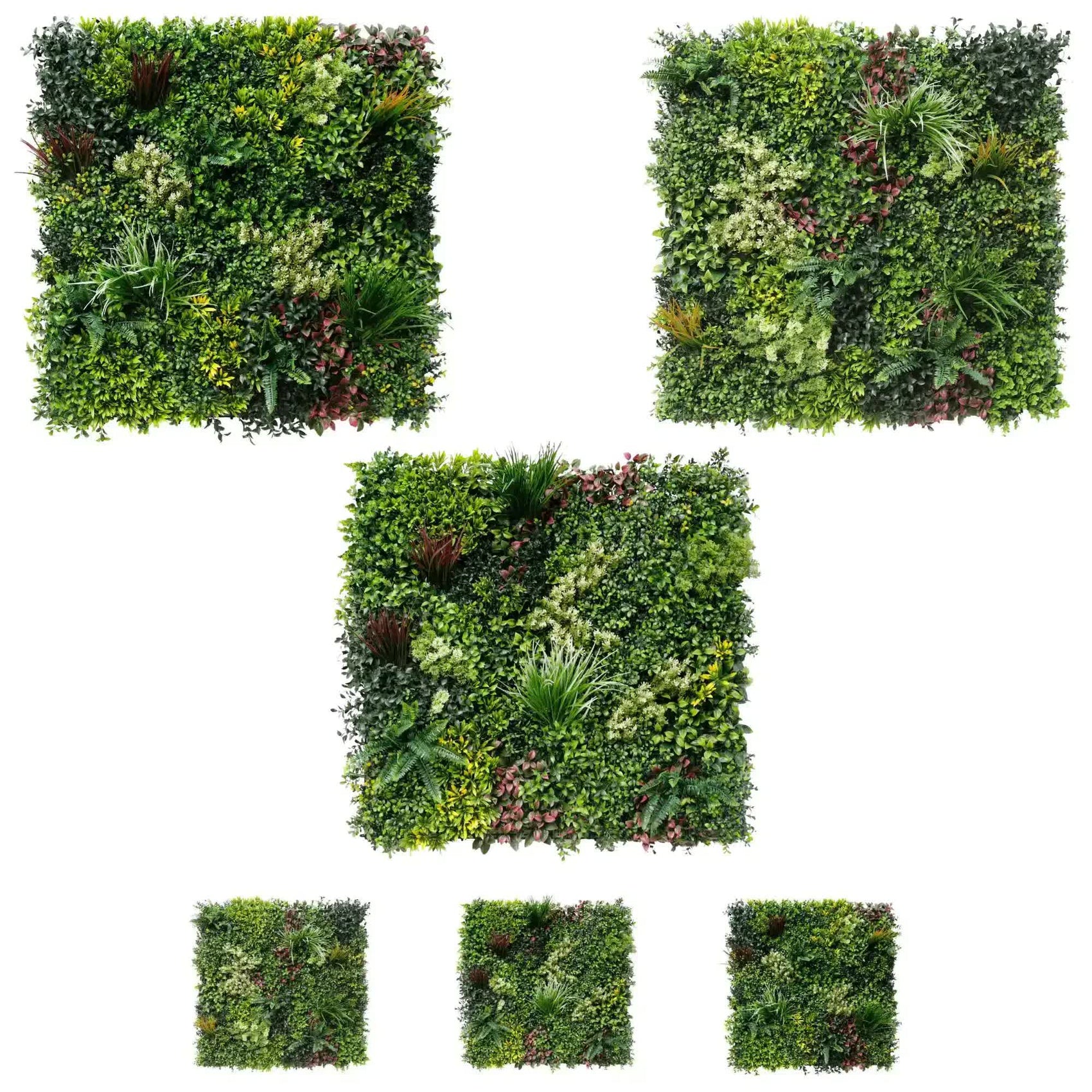Luxury Triptych Vertical Garden / Living Wall Set 3 of Pieces 1m x 1m (3 SQM Set) UV Resistant