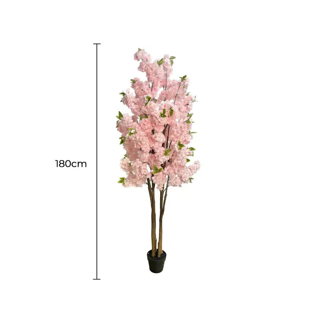 Flowering Artificial 180cm Pink Cherry Blossom Tree