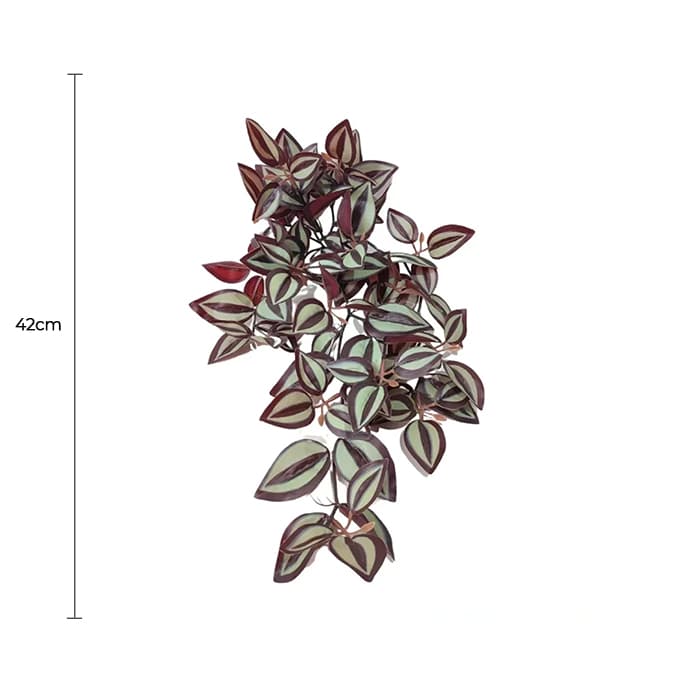 Artificial Hanging / Draping Burgundy Tradescantia Zebrina 42cm
