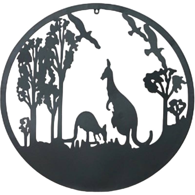 Joey Kangaroo Metal Wall Art 60cm