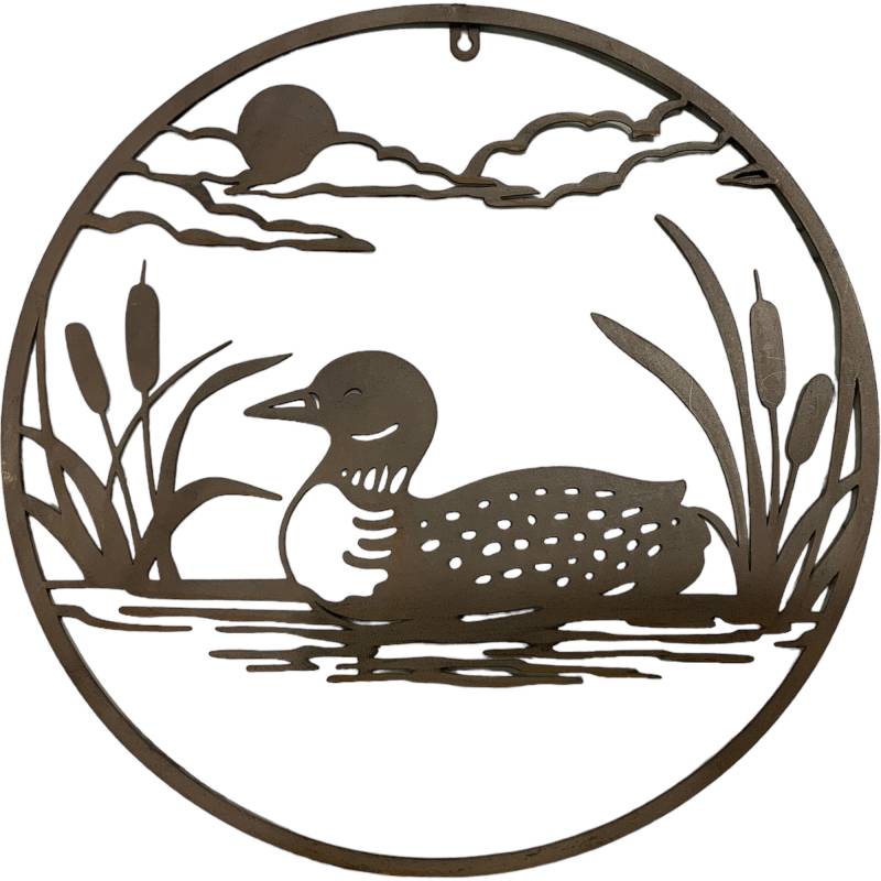 Round Duck Metal Wall Art 44x46cm