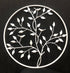 Round Leaves W Bird Metal Wall Art 50cm