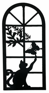 Cat Chasing Butterfly Wall Art 56cm