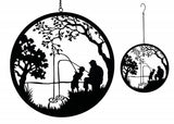 Father & Son Fishing Wall Art 56cm