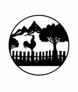 Farm Fence Wall Art 99x99cm