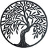 Round Tiger Tree Metal Wall Art 40cm