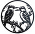 Round Happy Kookaburra Metal Wall Art 40cm