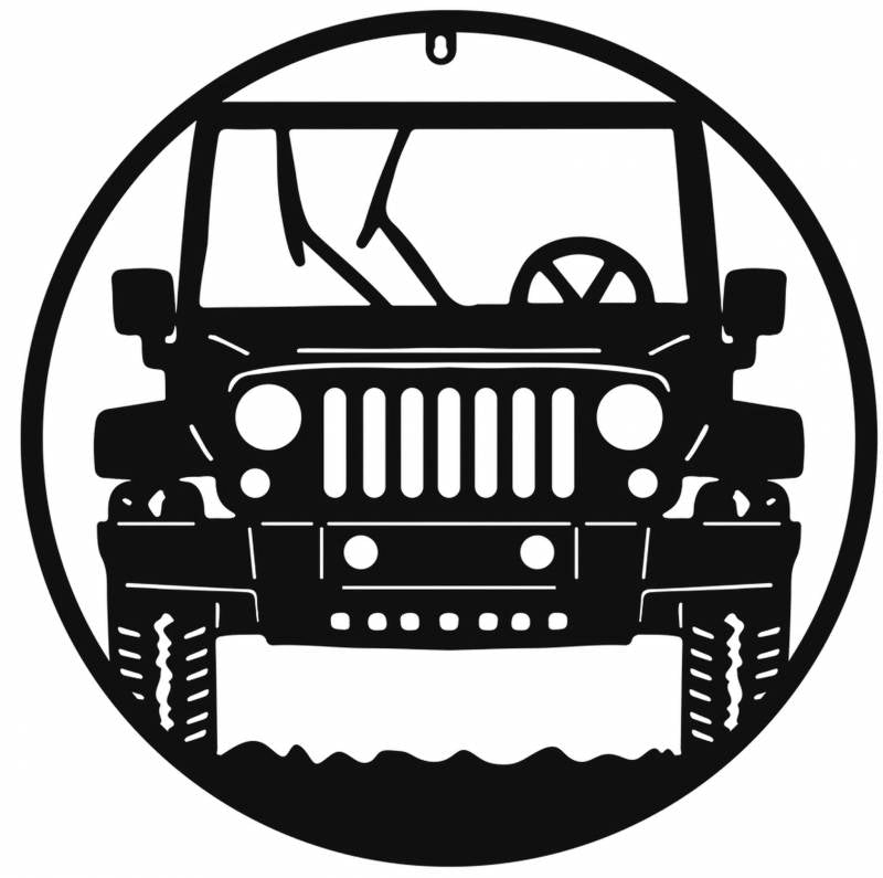 Round 4Wd Metal Wall Art 60cm