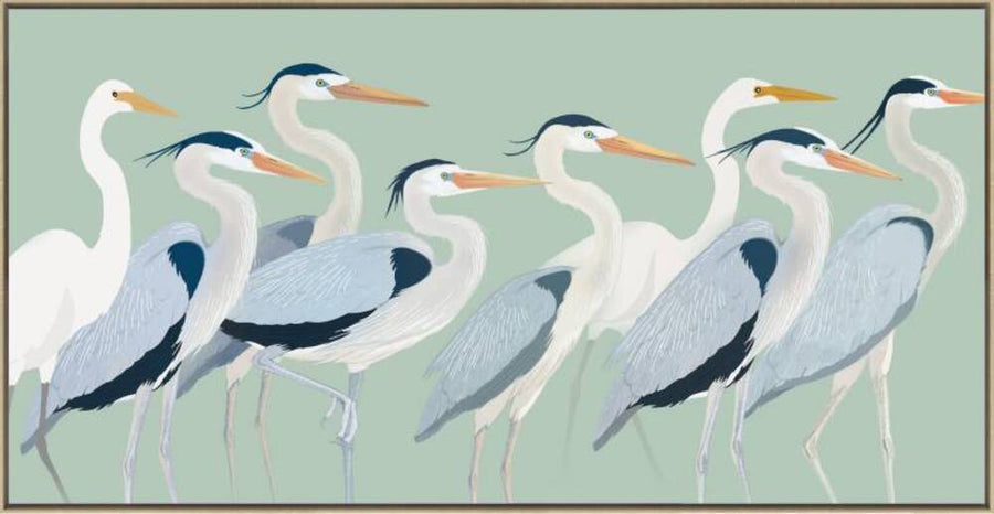 Flock of Birds Framed Canvas 120cm