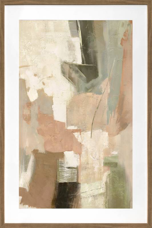 Mietta Abstract Artwork Framed W Glass Front 80x120cm