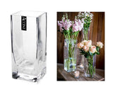 bulk 12 Glass Decorative Square Vase 20cm