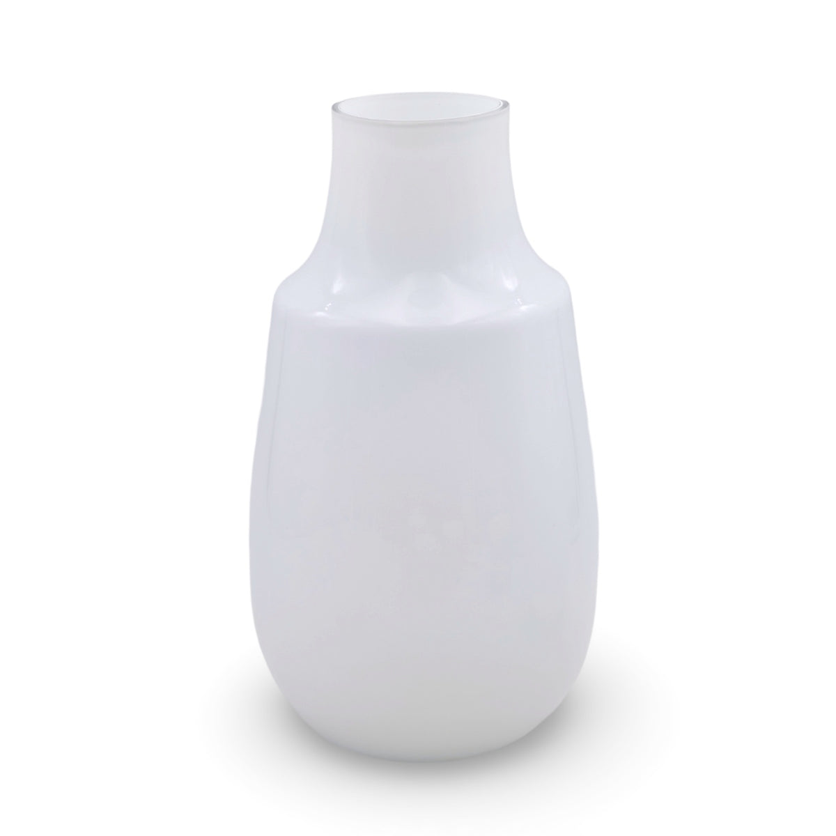 bulk 4 White Glass Belly Vase Sara 32cm