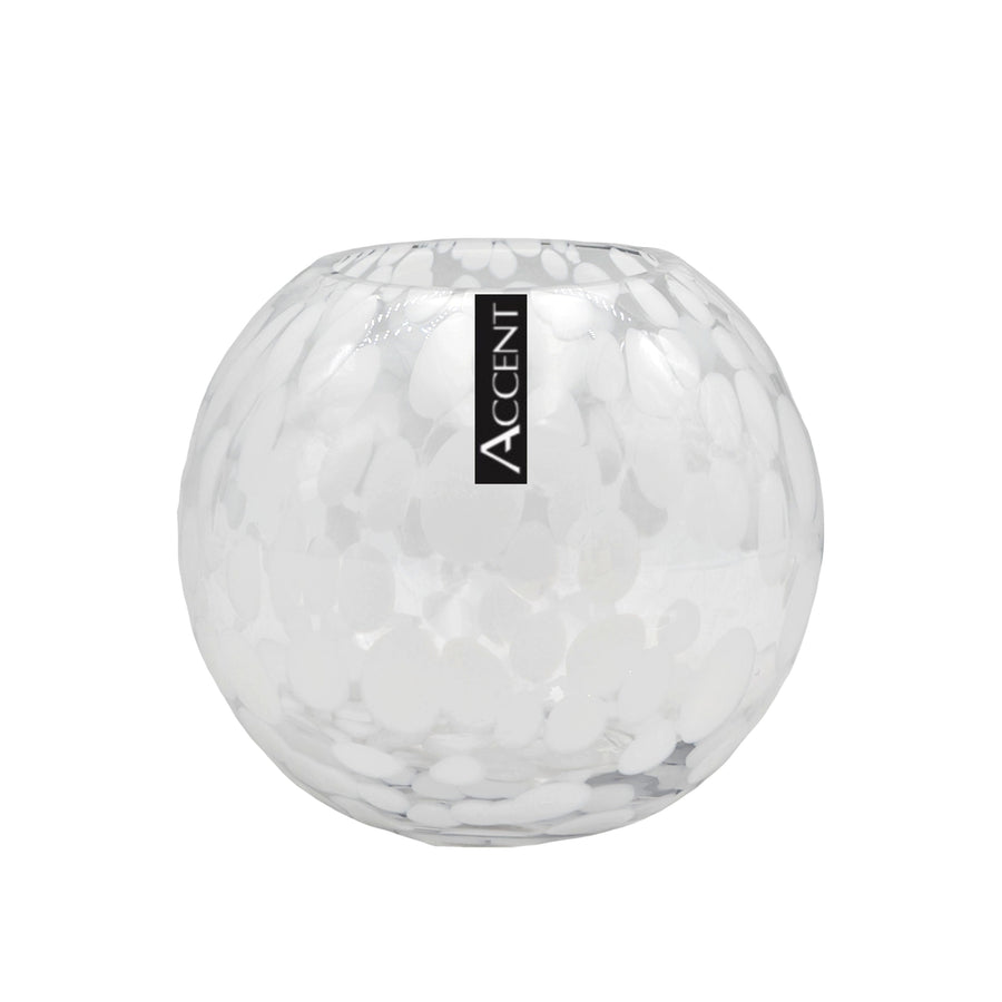 bulk 6 White Speckle Rose Bowl 16cm