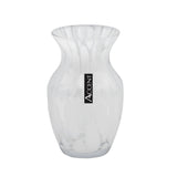 bulk 6 White Speckle Flared Vase 20cm