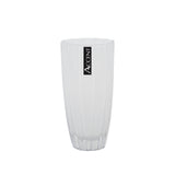 bulk 6 White Concave Ripple Vase 20cm