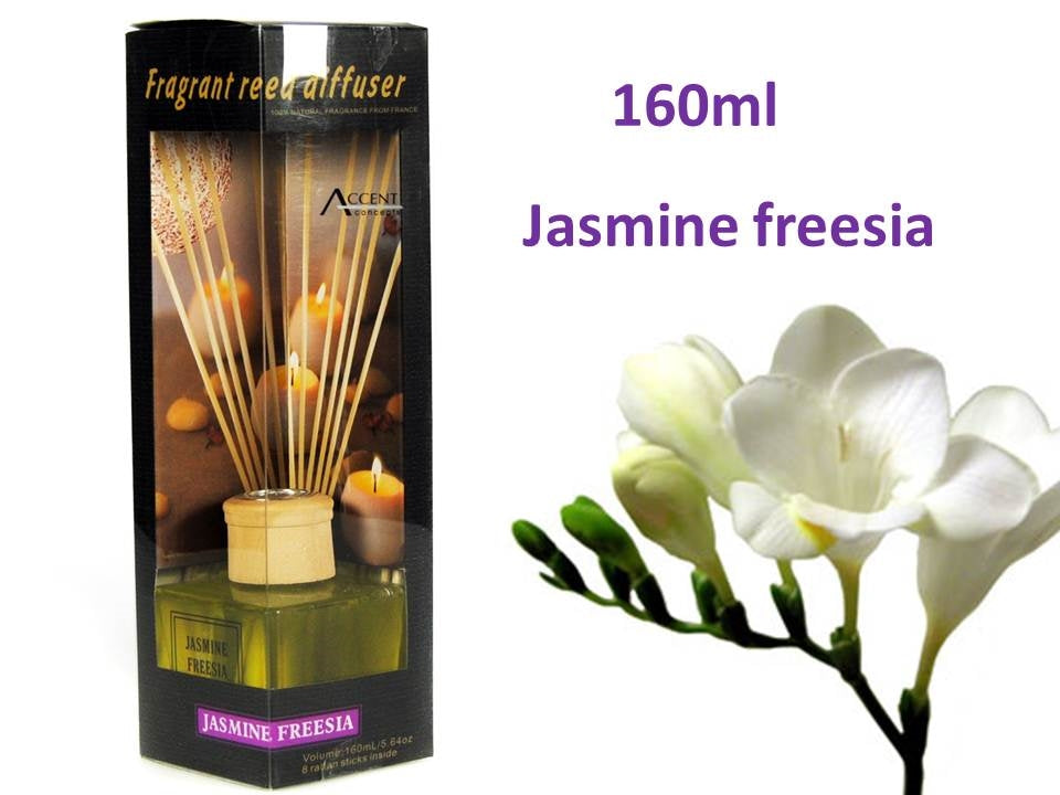 bulk 12 Fragrant Oil Diffuser Jasmine Freesia 160ml 12 Rattan Sticks