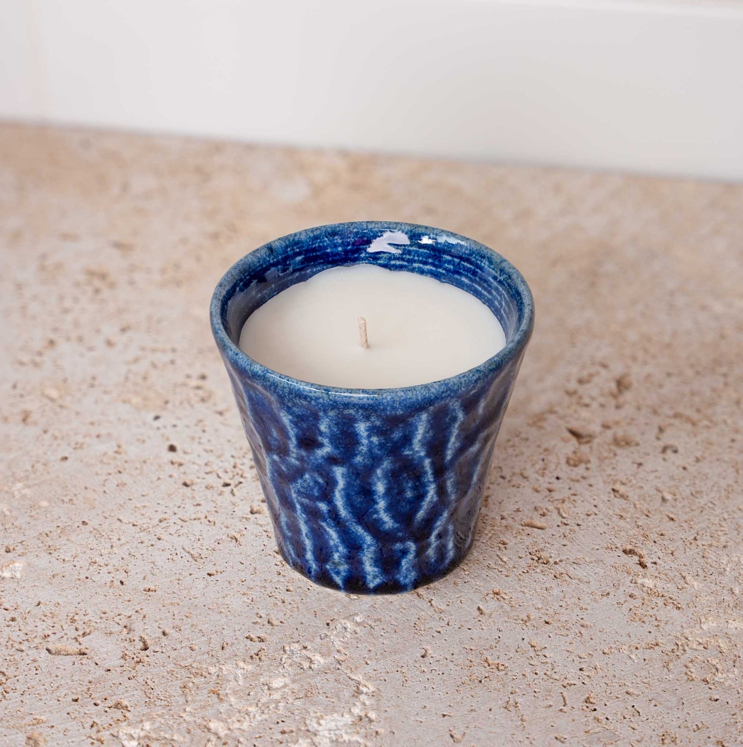Candle Wood Sage Sea Salt Blue Ceramic 180g
