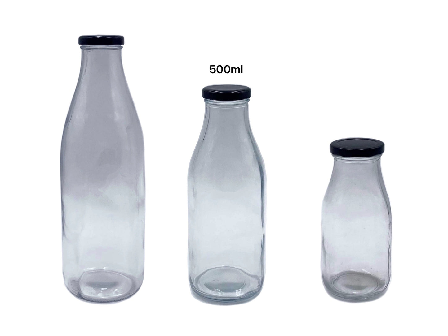 bulk 24 500ml Glass Milk Bottle