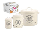 Set 3 Metal Breathable Tin Food Container 23cm