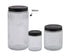 bulk 12 Ribbed Glass Jar With Metal Lid 950ml 9x19cm