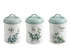 Set 3 Eucalyptus Metal Coffee Tea Sugar Storage Tins 11x18cm