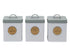 Set 3 Metal Kitchen Storage Tin Sugar Tea Coffee 18cm