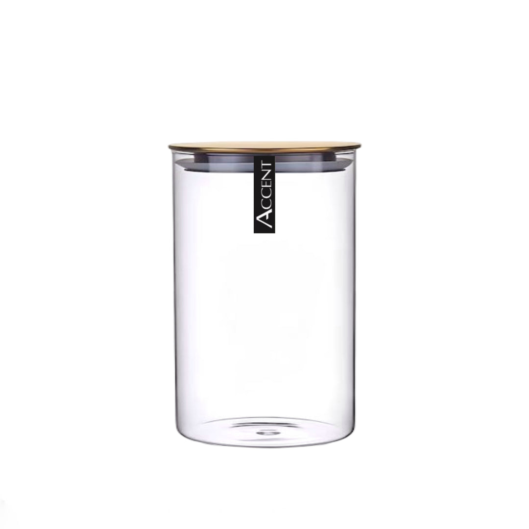 bulk 24 Glass Jar w Gold Metal Lid 10x15cm