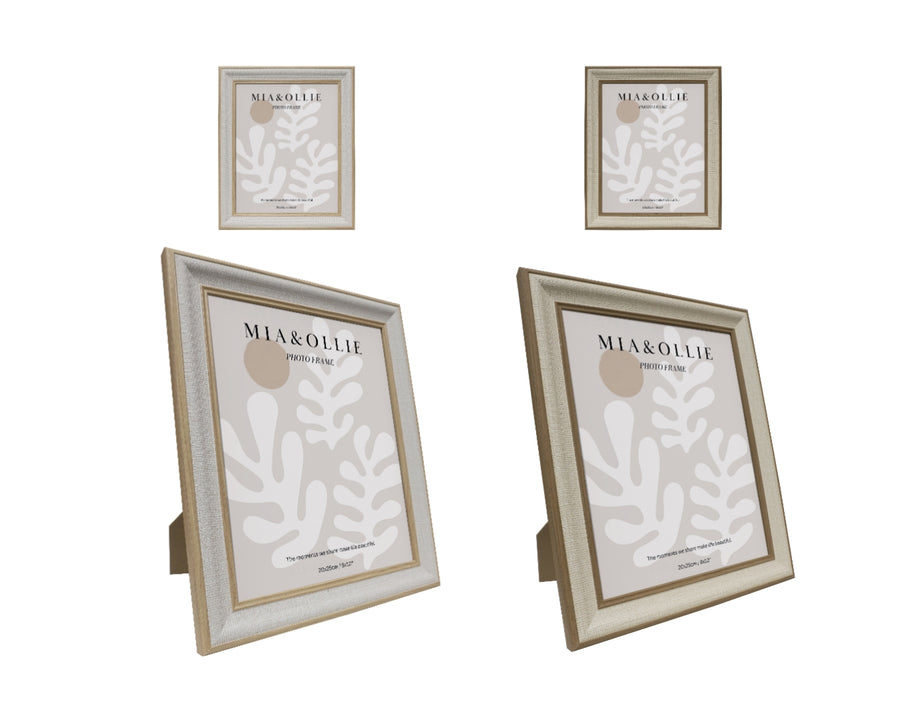Set 2 Photo Frame Sandy '8x10in' Assort 25cm