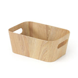 bulk 6 Woodgrain Look Storage Rectangle 26cm