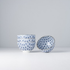 Bowl Set 4pcs Starburst Blue Design