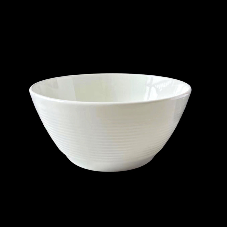 bulk 24 White Fine Bone China Embossed Bowl 16x7cm