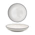 bulk 24 Sorrento Porcelain Embossed Flan Dish w Black Rim 8.5&