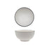 bulk 24 Sorrento Porcelain Embossed Rice Bowl w Black Rim 4.5" 11cm