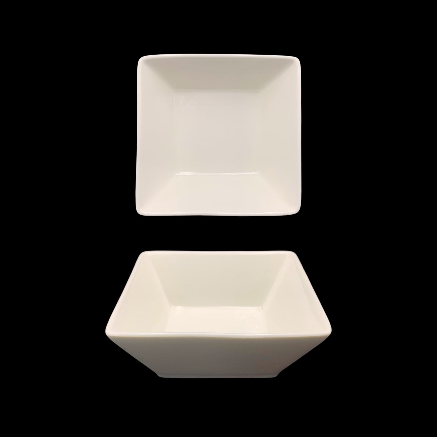 bulk 24 White New Bone China Square Soup Bowl 14x5cm