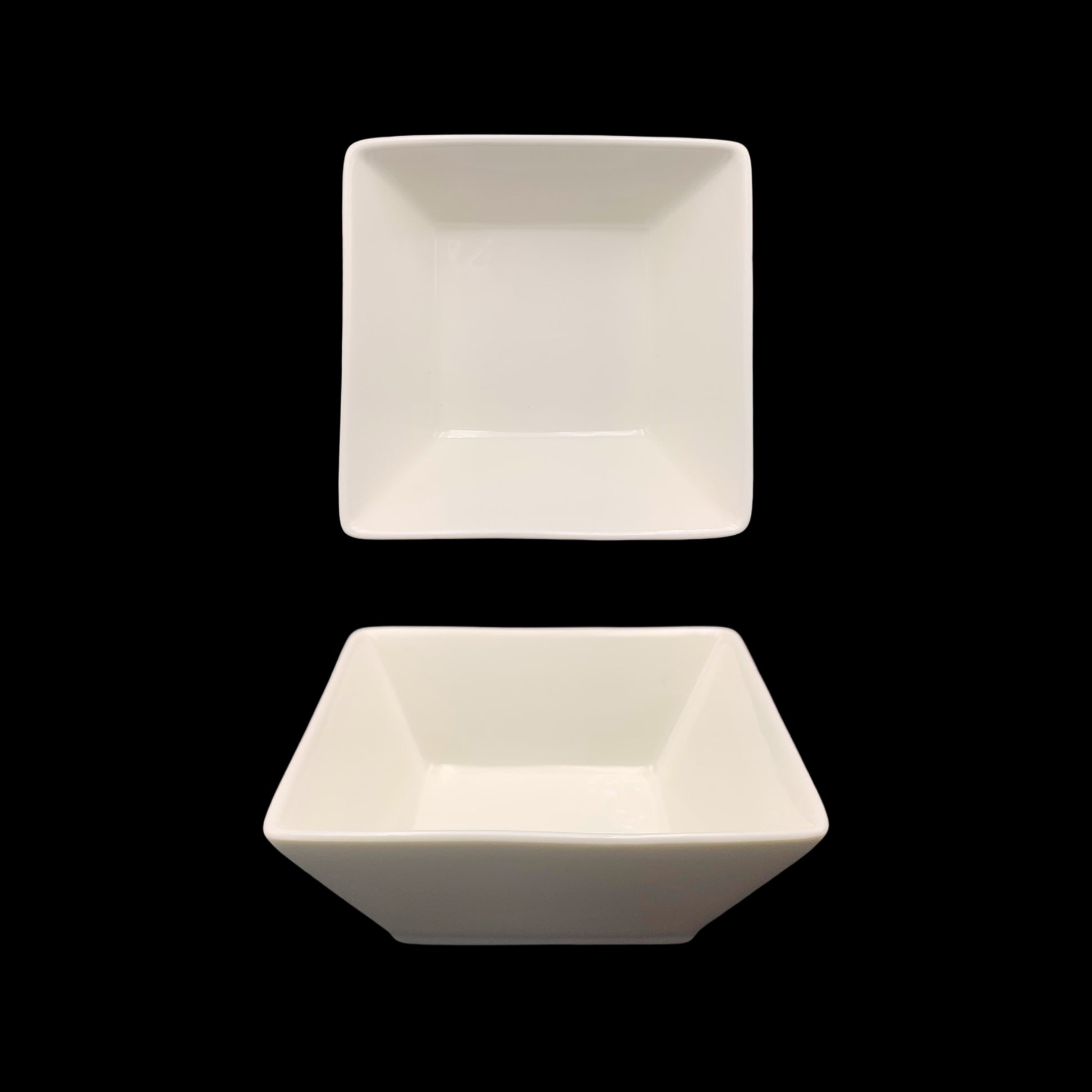 bulk 24 White New Bone China Square Soup Bowl 14x5cm