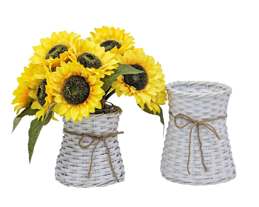 bulk 8 Willow Vase White 16cm