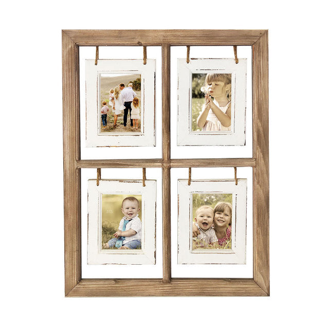 Four Hanging Wooden Photo Frame 77cm