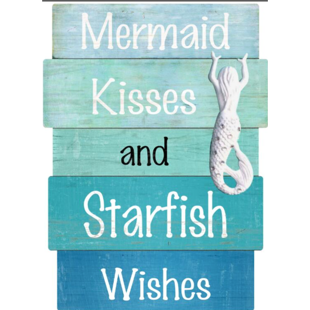 Mermaid & Starfish Wall Art 75cm